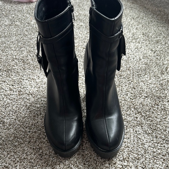 Utility heeled ankle booties - Picture 2 of 6